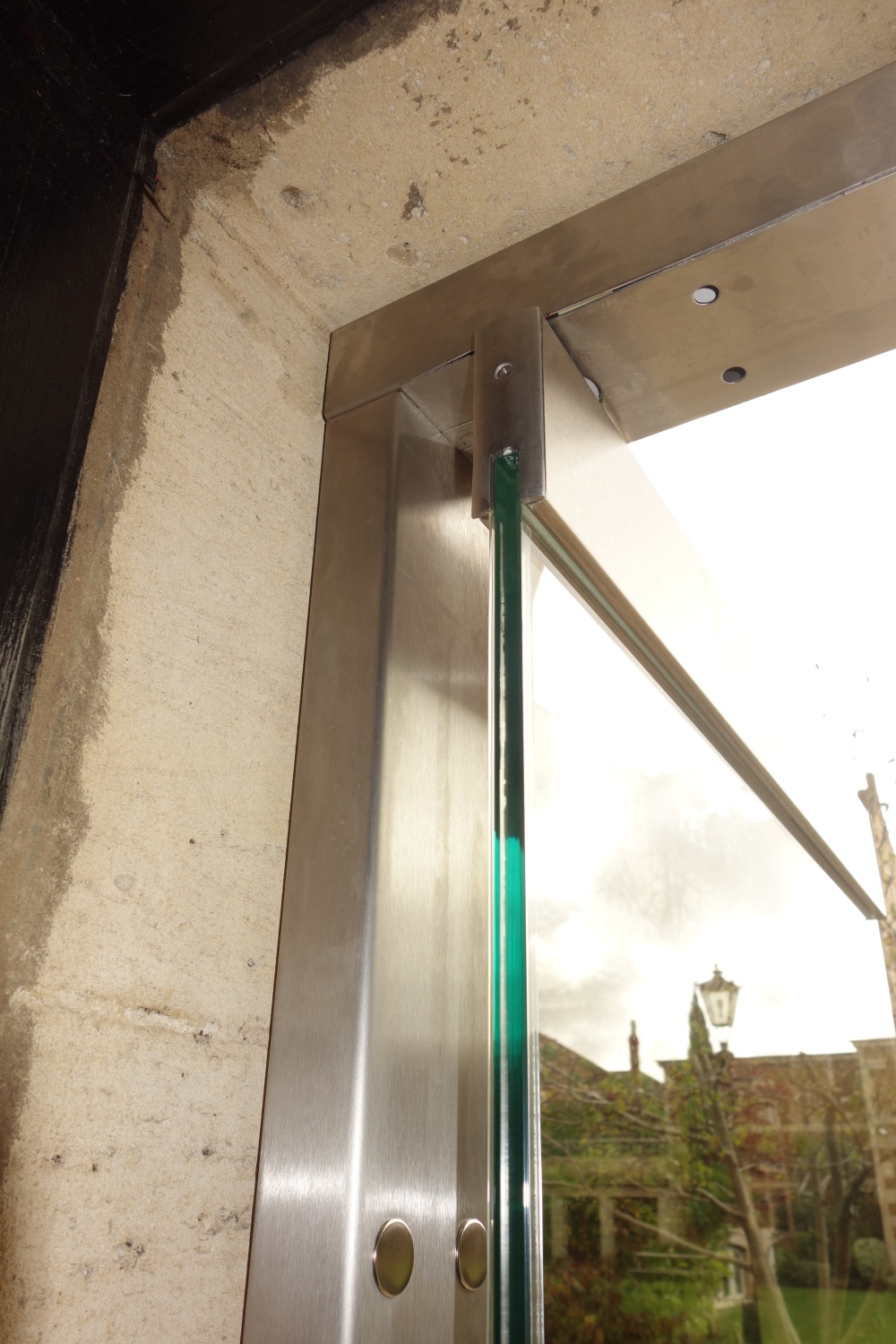 Frameless glass doors for Oakham School, Rutland